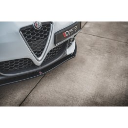 Накладка сплиттер на передний бампер на Alfa Romeo Giulietta рестайл